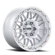 KMC Attack 17x8.5 -10 5x127mm 71.5mm Gloss Silver Machined Face