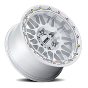 KMC Attack 17x8.5 -10 5x127mm 71.5mm Gloss Silver Machined Face