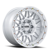 KMC Attack 17x8.5 +0 6x139.7mm 106.1mm Gloss Silver Machined Face