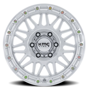KMC Attack 17x8.5 +0 6x139.7mm 106.1mm Gloss Silver Machined Face