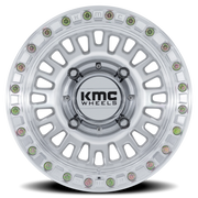 KMC Aztec Beadlock UTV 15x7 +38 4x137mm 96mm Machined Silver