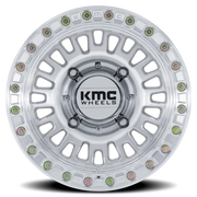 KMC Aztec Beadlock UTV 15x10 +0 6x139.7mm 100.3mm Machined Silver
