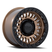KMC Aztec Beadlock UTV 15x8 +0 4x137mm 96mm Matte Bronze Gloss Black Ring
