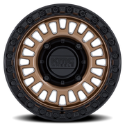 KMC Aztec Beadlock UTV 15x7 +38 4x156mm 115.1mm Matte Bronze Gloss Black Ring