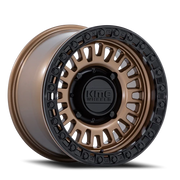 KMC Aztec Beadlock UTV 15x7 +38 5x114.3mm 72.56mm Matte Bronze Gloss Black Ring