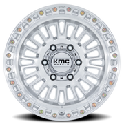 KMC Aztec 17x8.5 +0 5x127mm 71.5mm Gloss Silver Machined Face