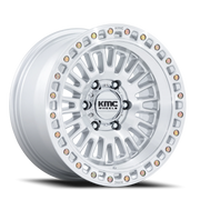 KMC Aztec 17x8.5 +0 6x139.7mm 106.1mm Gloss Silver Machined Face