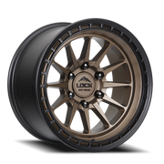 Lock Offroad Baja 17x9 +12 5x127mm 71.5mm Matte Desert Bronze Matte Black Ring