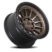 Lock Offroad Baja 17x9 +12 5x127mm 71.5mm Matte Desert Bronze Matte Black Ring