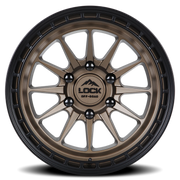 Lock Offroad Baja 17x9 +0 5x127mm 71.6mm Matte Desert Bronze Matte Black Ring