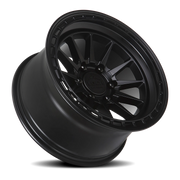 Lock Offroad Baja 17x9 +0 5x127mm 71.6mm Matte Black Matte Black Ring