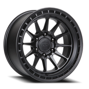 Lock Offroad Baja 17x9 +0 6x139.7mm 106.2mm Matte Black Matte Black Ring