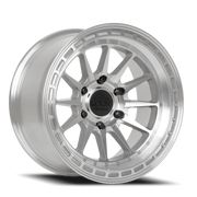 Lock Offroad Baja 17x9 +0 6x135mm 87.1mm Machined Silver Clear Coat
