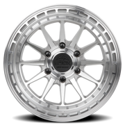 Lock Offroad Baja 17x9 +0 6x139.7mm 106.2mm Machined Silver Clear Coat