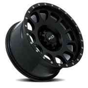 RTX Offroad Baja 17x9 +0 6x139.7mm 106.1mm Satin Black Milled Rivets