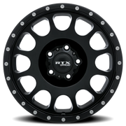 RTX Offroad Baja 17x9 +0 6x139.7mm 106.1mm Satin Black Milled Rivets