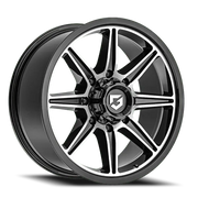 Gear Off Road Balast 17x9 +0 8x165.1mm 125.2mm Gloss Black Machined