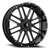 MSA Bandit 22x7 +4 4x156mm 132mm Gloss Black Milled
