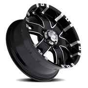 Ultra Baron 201/202 18x9 +25 5x150mm 110.3mm Gloss Black Diamond Cut Accents-Clear Coat