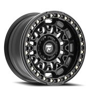 Fittipaldi Offroad Beadlock Series 17x9 -15 6x139.7mm 106.2mm Satin Black Gloss Black Forged Ring