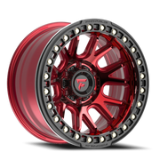Fittipaldi Offroad Beadlock Series 17x9 -38 5x127mm 71.5mm Red Gloss Black Forged Ring
