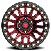 Fittipaldi Offroad Beadlock Series 17x9 -38 5x127mm 71.5mm Red Gloss Black Forged Ring