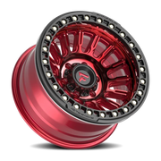 Fittipaldi Offroad Beadlock Series 17x9 -38 8x165.1mm 125.2mm Red Gloss Black Forged Ring