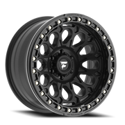 Fittipaldi Offroad Beadlock Series 20x10 -38 6x139.7mm 106.2mm Satin Black Gloss Black Forged Ring