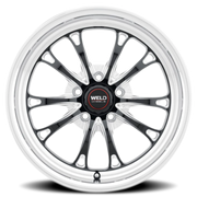 WELD Belmont Drag 17x11 +6 5x115mm 78.1mm Gloss Black Milled