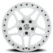 Victor Equipment Berg 17x8 +10 5x130mm 71.6mm Gloss White Black Bolts