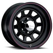 Pacer Black Daytona 16x8 +12 5x135mm 87mm Black Red Pin Stripes-Blue Pin Stripes