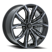 RTX Black Widow 18x8 +35 5x120mm 74.1mm Black Machined Grey