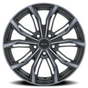 RTX Black Widow 16x7 +40 5x114.3mm 73.1mm Black Machined Grey