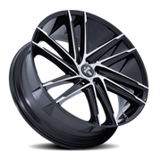 DUB Blaze 24x10 +30 6x135mm 87.1mm Gloss Black Machined Face