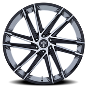 DUB Blaze 26x10 +25 6x139.7mm 106.1mm Gloss Black Machined Face