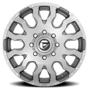 Fuel Blitz Dually 20x8.25 +105 8x165.1mm 117mm Brushed Gunmetal Tinted Clear