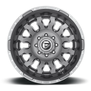 Fuel Blitz Dually 20x8.25 -240 8x165.1mm 121.5mm Brushed Gunmetal Tinted Clear