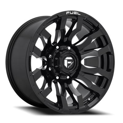 Fuel Blitz 20x9 +1 8x180mm 124.2mm Gloss Black Milled