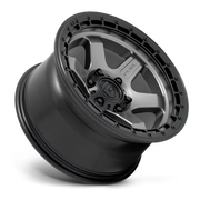 Fuel Block 18x9 +1 6x114.3mm 66.3mm Matte Gunmetal Black Ring