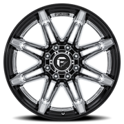 Fuel Brawl 22x12 -44 6x135mm 87.1mm Chrome Gloss Black Lip