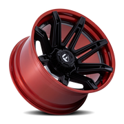 Fuel Brawl 22x12 -44 8x170mm 125.1mm Matte Black Candy Red Lip
