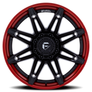 Fuel Brawl 22x12 -44 8x165.1mm 125.1mm Matte Black Candy Red Lip