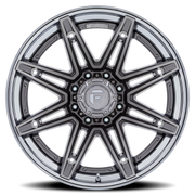 Fuel Brawl 22x10 -18 6x135mm 87.1mm Platinum Chrome Lip