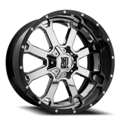 XD Series Buck 25 22x10 -18 5x127mm 78.3mm Chrome Gloss Black-Milled Lip