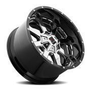XD Series Buck 25 20x10 -18 5x127mm 72.6mm Chrome Gloss Black-Milled Lip