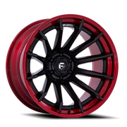 Fuel Burn 20x9 +1 5x127mm 71.5mm Matte Black Candy Red Lip