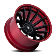 Fuel Burn 24x12 -44 6x139.7mm 106.1mm Matte Black Candy Red Lip