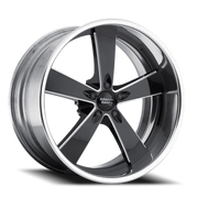 American Racing Burnout 22x9 +0 5x127mm 83.06mm Black Milled-Polished Barrel
