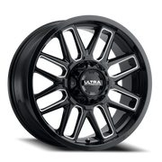 Ultra Butcher 231 20x9 +18 8x165.1mm 125.2mm Gloss Black Milled Accents-Clear Coat