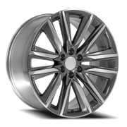 OE Wheels CA91 26x10 +28 6x139.7mm 78.1mm Gloss Gunmetal Polished Face